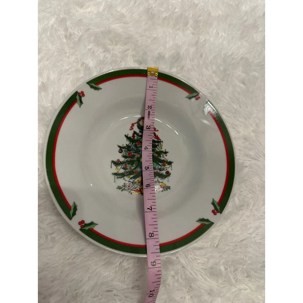 Set of‎ 4 Pacific Rim Christmas Tree Dessert Salad Bowls Porcelain